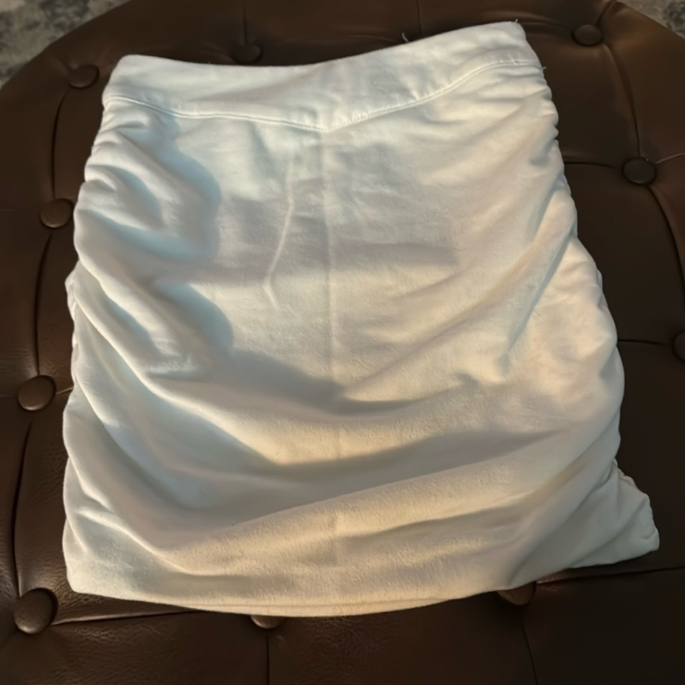 Princess Polly high waisted white mini skirt